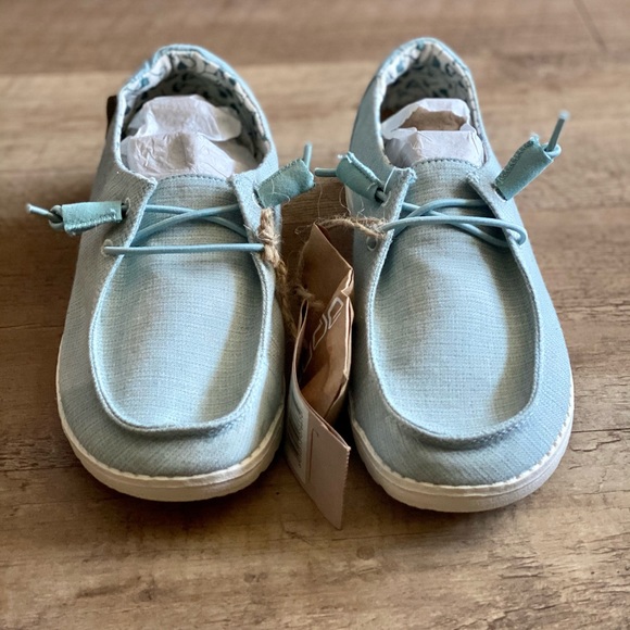 Womens Hey Dude Light Blue Wendy Shoes 